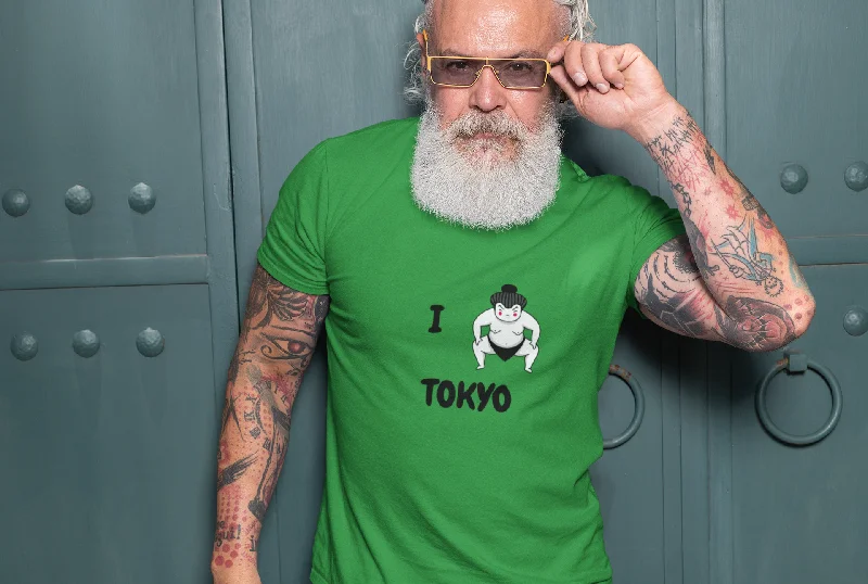 Sumo Tokyo Funny T-shirt - | Unisex Jersey Short Sleeve Tee | Mesh Canvas Denim