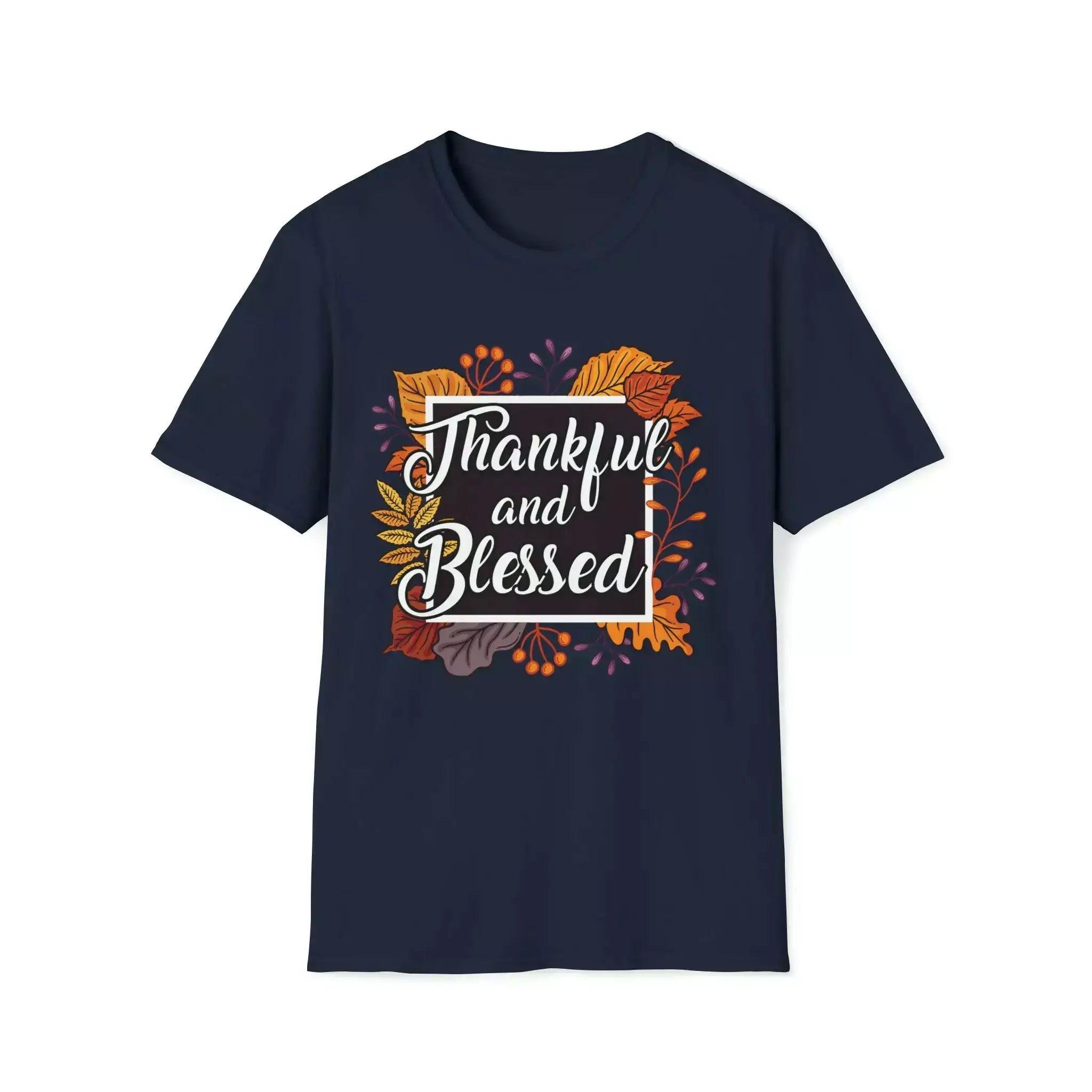 Thankful and Blessed Graphic Tees Print Jacquard Patchwork