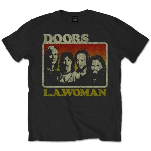 The Doors | Official Band T-Shirt | LA Woman Asymmetrical Pockets Print