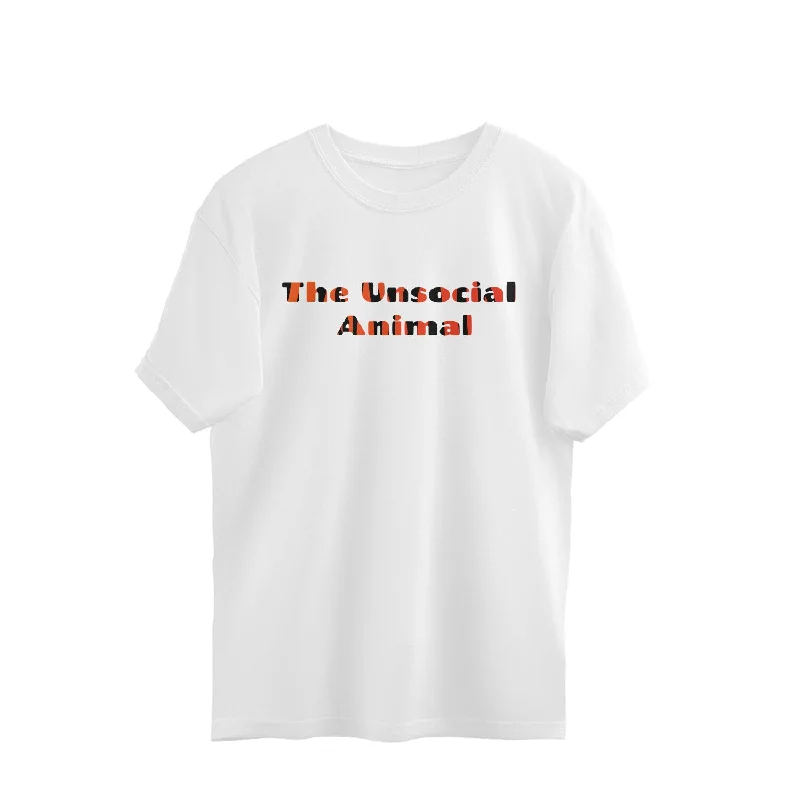 The Unsocial Animal - Oversized T-shirts Graphic Embroidered Appliqued