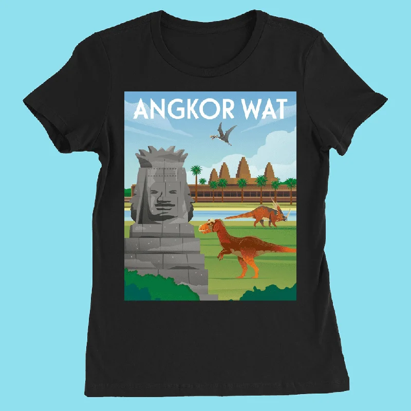 Women Angkor Wat T-Shirt Layered Multi-layer Single Layer