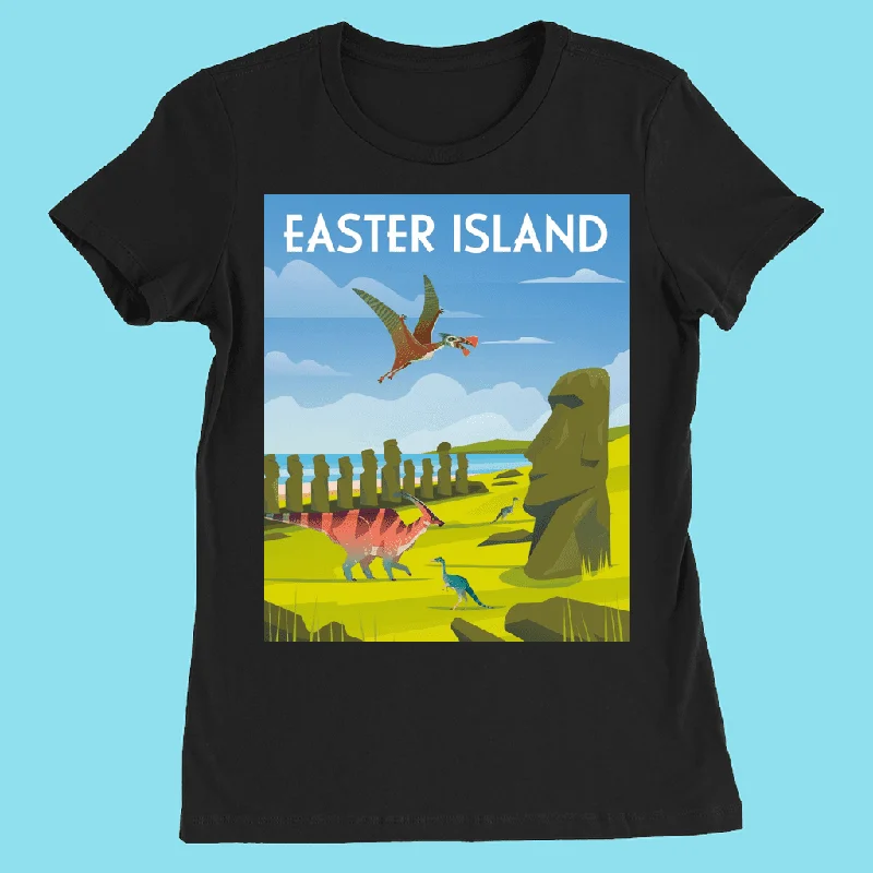 Women Easter Island T-Shirt Knit Fabric Woven Fabric Fleece Fabric