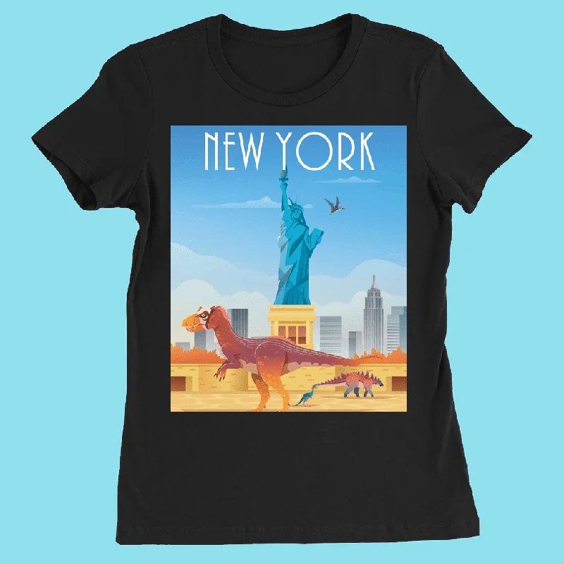 Women New York T-Shirt Terry Blend Velvet Blend Canvas Blend