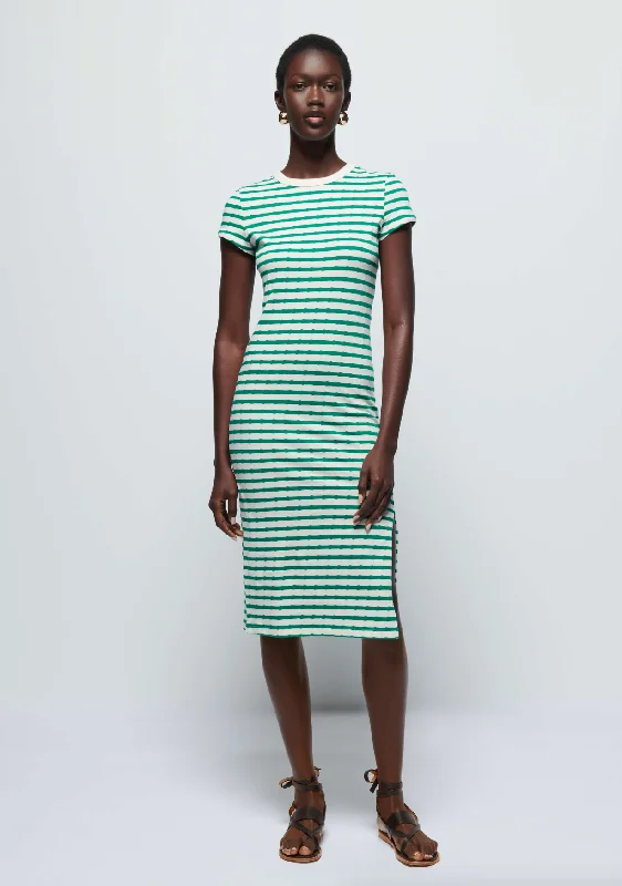 Ingrid Shrunken T-Shirt Dress Lace Blend Ribbed Blend Corduroy Blend