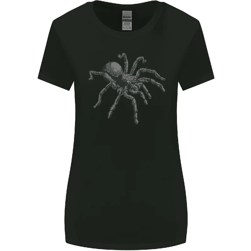 A Tarantula Spider Womens Wider Cut T-Shirt Real Fur Shearling Chenille