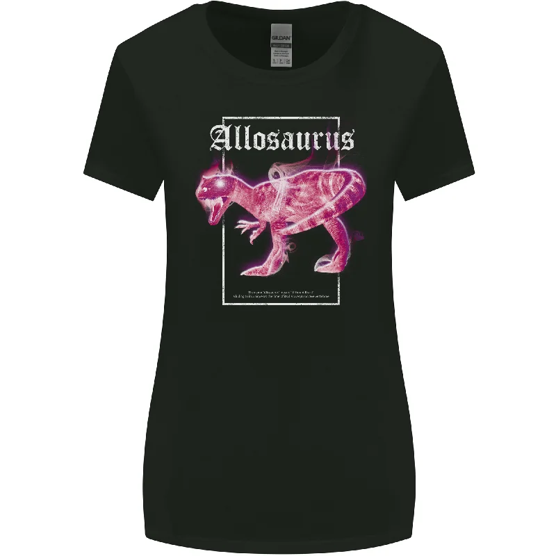 Allosaurus Dinosaur Womens Wider Cut T-Shirt Nylon Fabric Polyester Fabric Spandex Fabric Allosaurus Dinosaur Womens Wider Cut T-Shirt Nylon Fabric Polyester Fabric Spandex Fabric