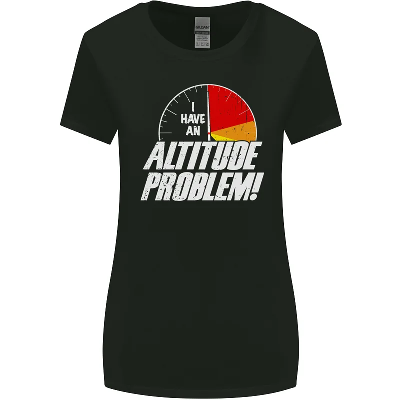 Altitude Problem Skydiving Freefall Funny Womens Wider Cut T-Shirt Print Jacquard Patchwork Altitude Problem Skydiving Freefall Funny Womens Wider Cut T-Shirt Print Jacquard Patchwork