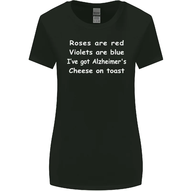 Alzheimers Cheese on Toast Funny Slogan Womens Wider Cut T-Shirt Denim Fabric Leather Fabric Suede Fabric Alzheimers Cheese on Toast Funny Slogan Womens Wider Cut T-Shirt Denim Fabric Leather Fabric Suede Fabric