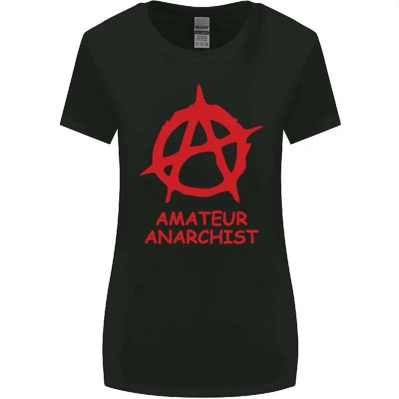 Amateur Anarchist Anarchism Activist Funny Womens Wider Cut T-Shirt Graphic T-Shirt Round Neck Polyester Amateur Anarchist Anarchism Activist Funny Womens Wider Cut T-Shirt Graphic T-Shirt Round Neck Polyester