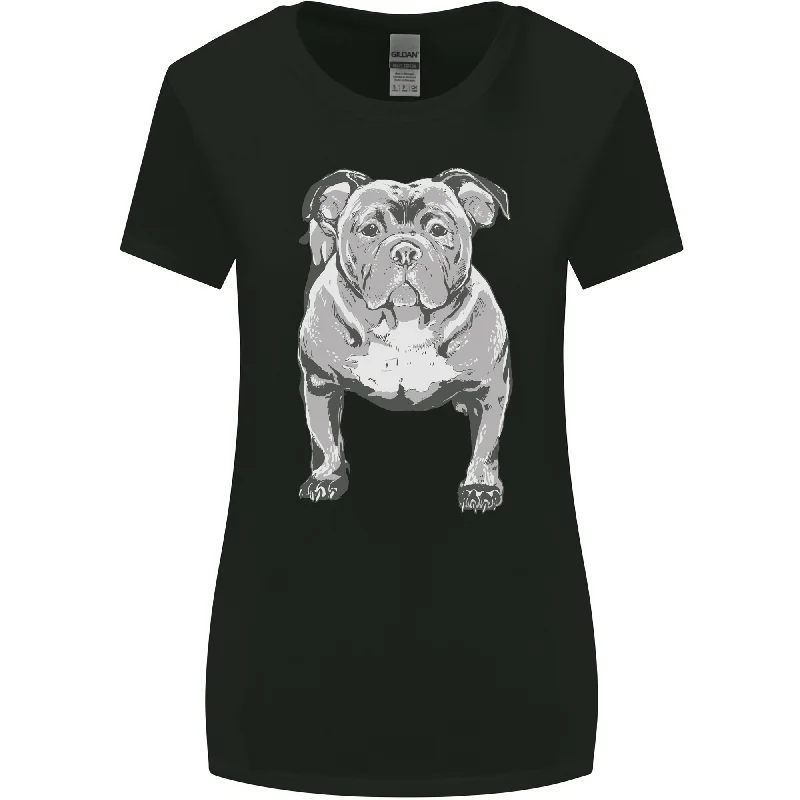 American Bully Striking a Pose Dog Womens Wider Cut T-Shirt Handmade Hand-knitted Hand-woven American Bully Striking a Pose Dog Womens Wider Cut T-Shirt Handmade Hand-knitted Hand-woven