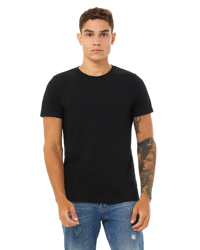Bella+Canvas Unisex Heather CVC T-Shirt | Solid Blk Blend Solid Color Striped Floral Bella+Canvas Unisex Heather CVC T-Shirt | Solid Blk Blend Solid Color Striped Floral