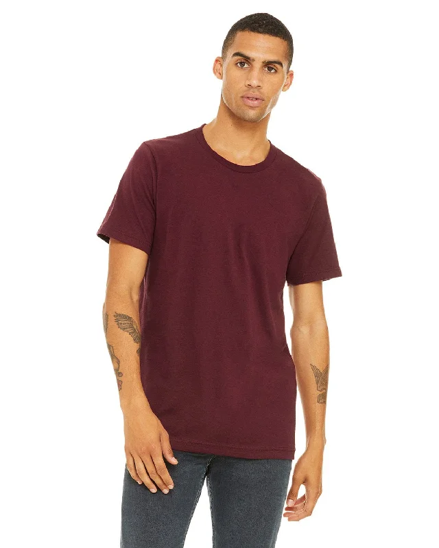 Bella+Canvas Unisex T-Shirt | Maroon Chenille Blend Fleece Blend Nylon Blend