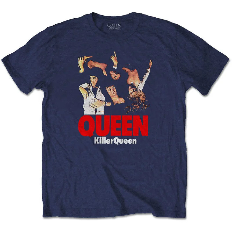 Queen | Official Band T-Shirt | Killer Queen Graphic Embroidered Appliqued