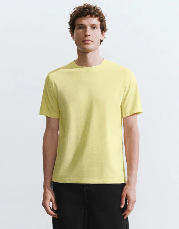 Crew Neck Knitted T-Shirt Print Jacquard Patchwork