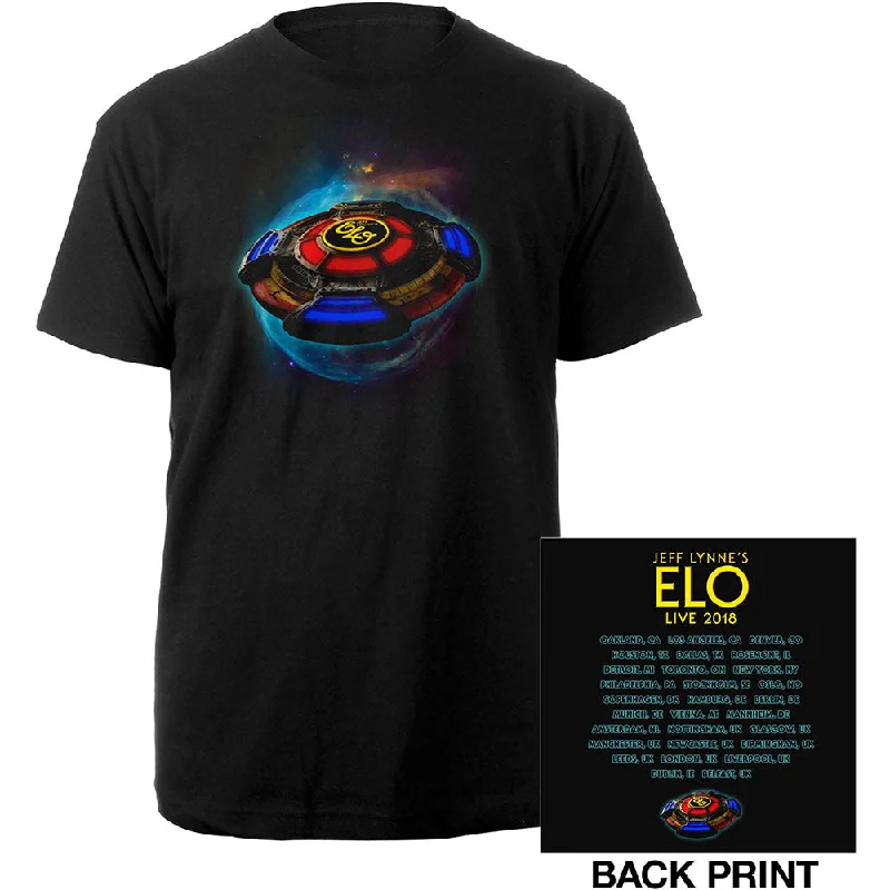 ELO | Official Band T-Shirt | 2018 Tour Logo (Ex. Tour/Back Print) Basic T-Shirt Crew Neck Short Sleeve ELO | Official Band T-Shirt | 2018 Tour Logo (Ex. Tour/Back Print) Basic T-Shirt Crew Neck Short Sleeve