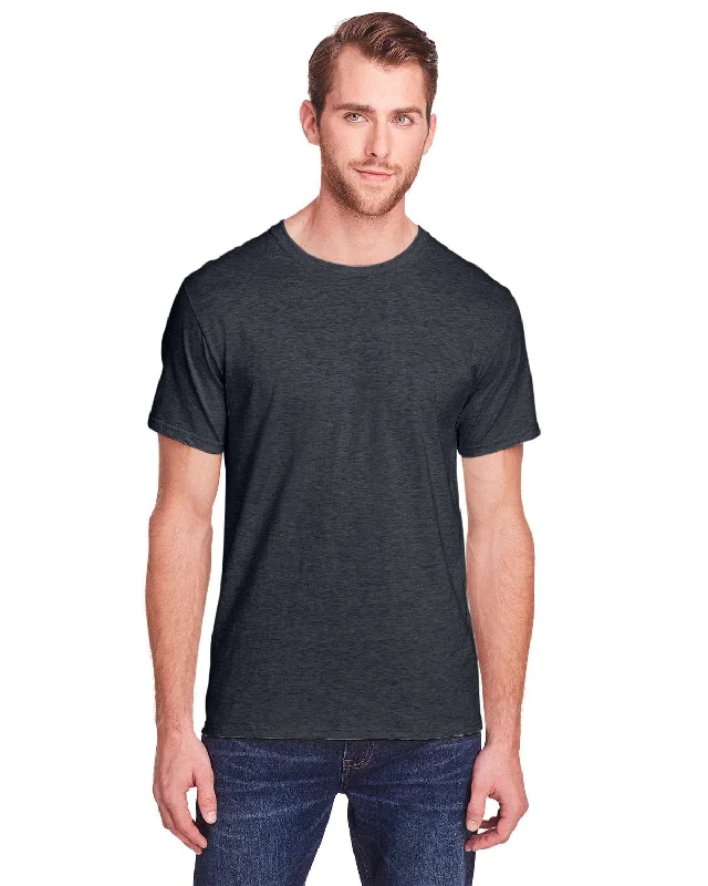 Fruit of the Loom Adult ICONIC T-Shirt | Black Ink Heathr Elasticated Padded Insulated Fruit of the Loom Adult ICONIC T-Shirt | Black Ink Heathr Elasticated Padded Insulated
