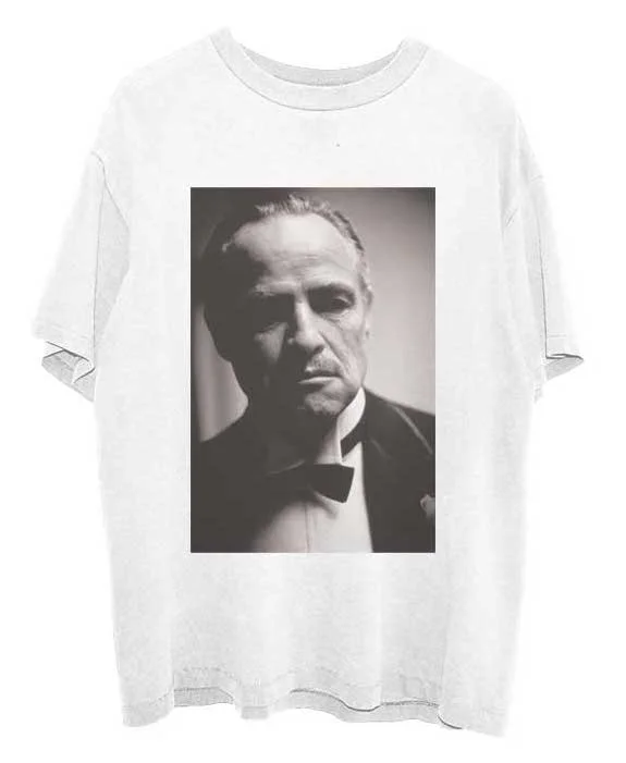 The Godfather | Official Band T-Shirt | Brando B&W (Back Print) Mesh Canvas Denim
