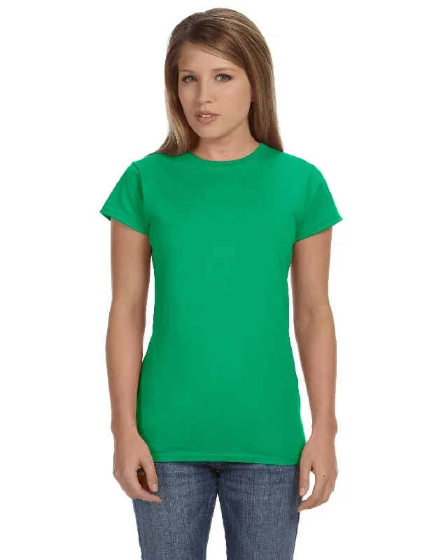Gildan Ladies SoftStyle T-Shirt | Irish Green Modern Contemporary Chic