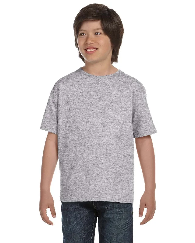 Gildan Youth DryBlend 50/50 T-Shirt | Sport Grey Solid Color Striped Floral