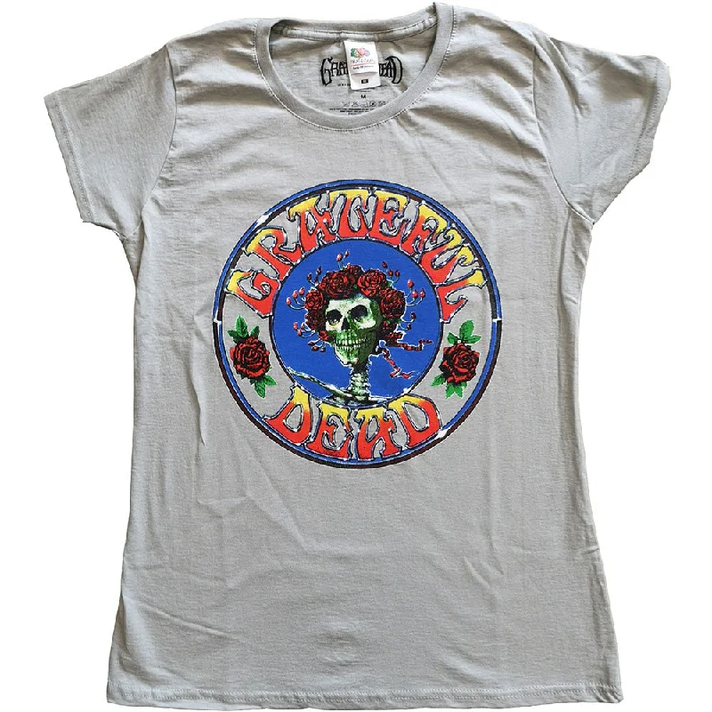 Grateful Dead Ladies T-Shirt: Bertha Circle Vintage Wash Handmade Hand-knitted Hand-woven Grateful Dead Ladies T-Shirt: Bertha Circle Vintage Wash Handmade Hand-knitted Hand-woven