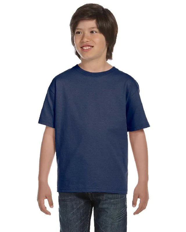 Hanes Youth ComfortSoft T-Shirt | Deep Royal Silk Blend Satin Velvet