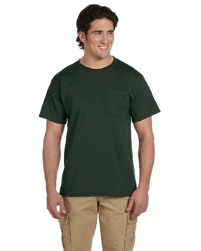 Jerzees 50/50 Pocket T-Shirt | Forest Green Jersey Fabric Tulle Fabric Batik Fabric