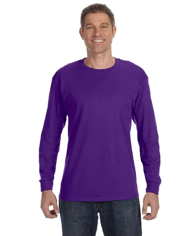 Jerzees DRI-POWER ACTIVE Long Sleeve T-Shirt | Deep Purple Machine Wash Dry Clean Hand Wash Jerzees DRI-POWER ACTIVE Long Sleeve T-Shirt | Deep Purple Machine Wash Dry Clean Hand Wash