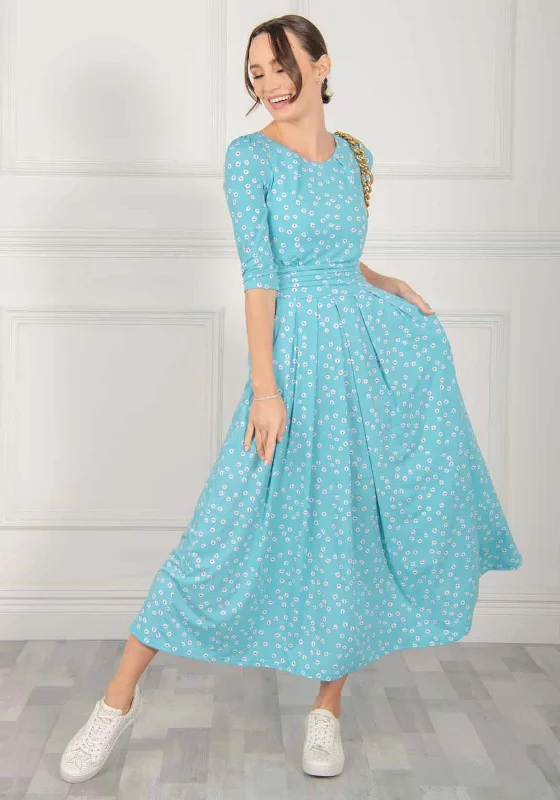 Jolie Moi Denisse Maxi Dress, Aqua Fashionable Button-Down Maxi Dress