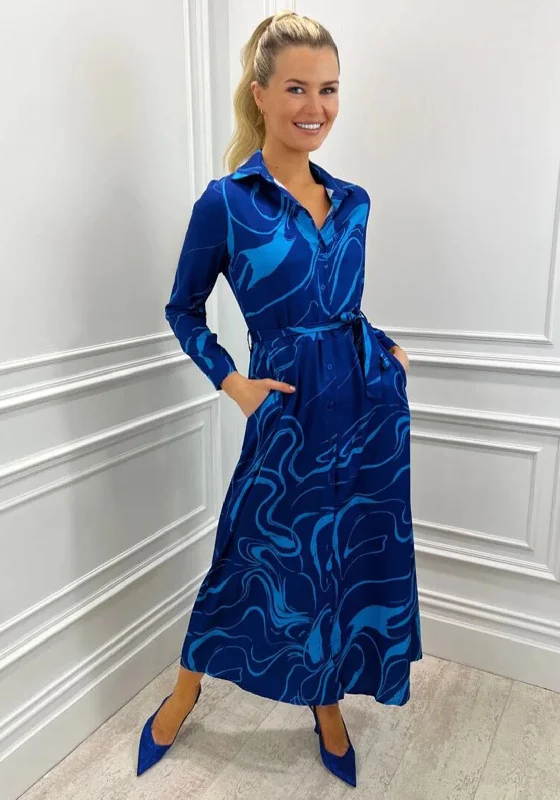 Kate & Pippa Luca Swirl Maxi Dress, Royal Blue Chic Summer Maxi Dress