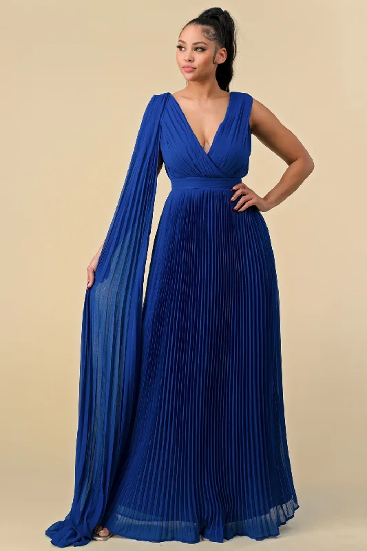 Long Sleeveless Pleated Maxi Dress Cozy Spaghetti Strap Maxi Dress