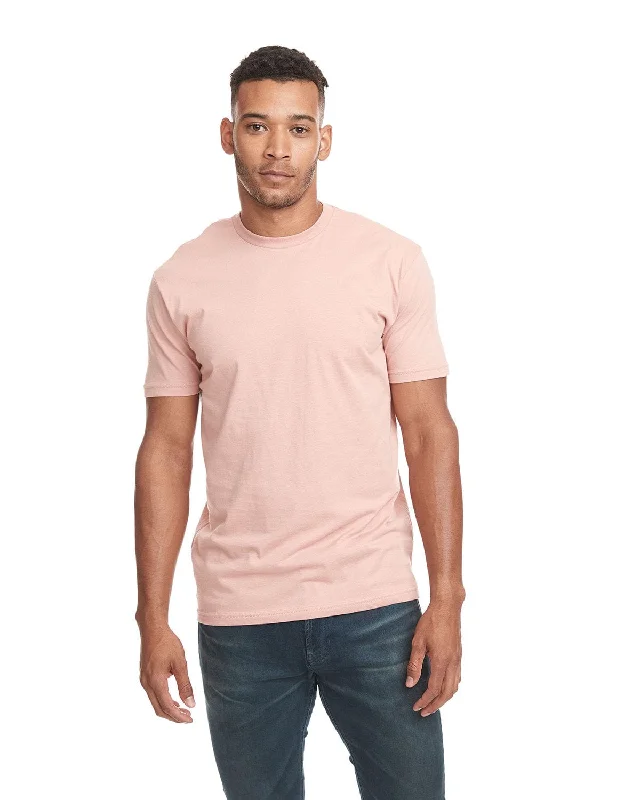 Next Level Unisex Short Sleeve T-Shirt | Desert Pink Zippered Front Buttoned Front Snap Front