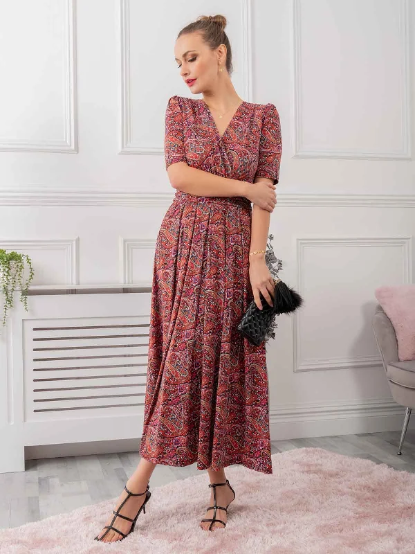 Oakley Wrap Maxi Dress, Paisley Multi Classic Tulle Maxi Dress