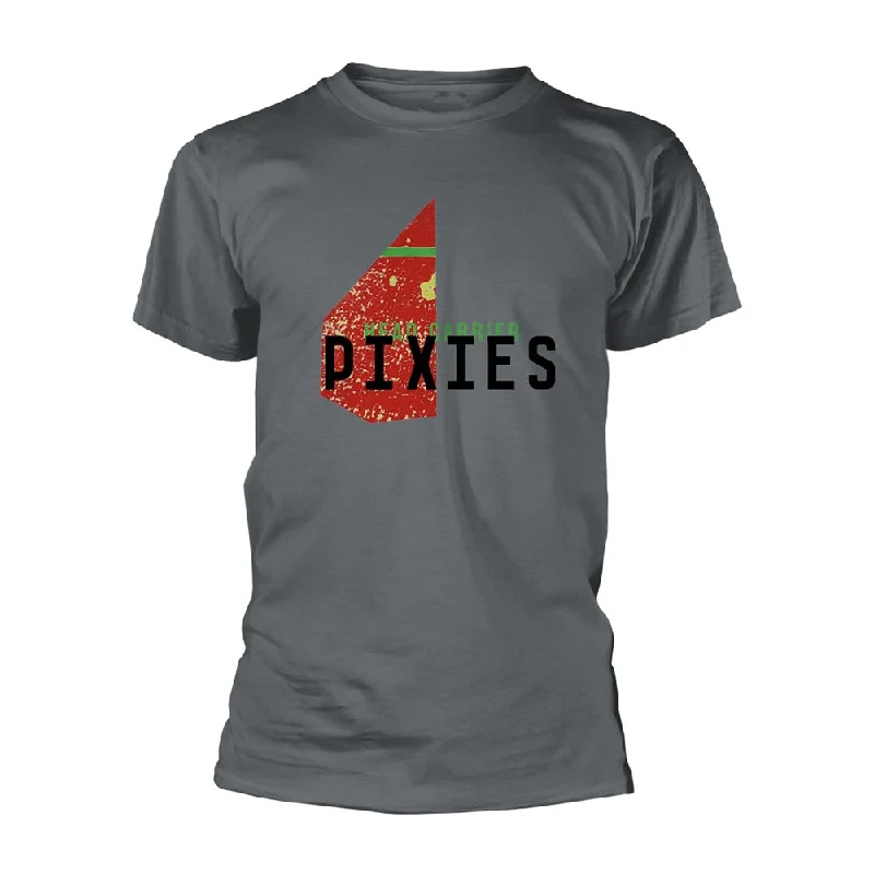 Pixies Unisex T-shirt: Head Carrier (Grey) Welt Pockets Slit Pockets