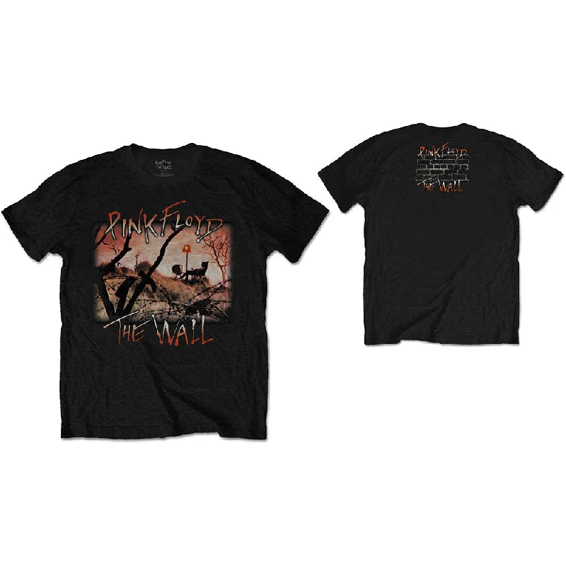 Pink Floyd | Official Band T-Shirt | The Wall Meadow with Back Print Mesh Fabric Canvas Fabric Denim Fabric Pink Floyd | Official Band T-Shirt | The Wall Meadow with Back Print Mesh Fabric Canvas Fabric Denim Fabric