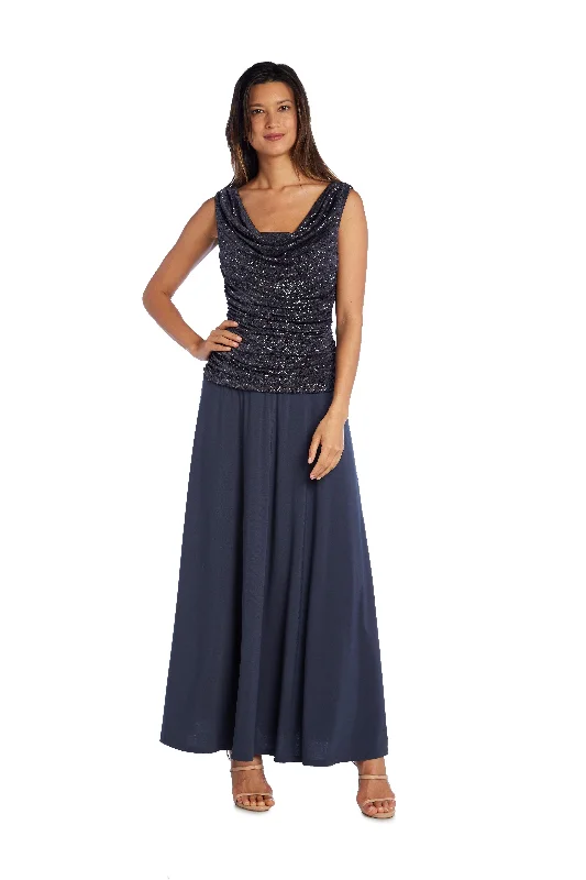 R&M Richards 3629P Long Formal Petite Maxi Dress Sale Trendy Short Sleeve Maxi Dress