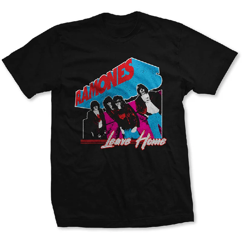 Ramones | Official Band T-Shirt | Leave Home Solid Print Embellished
