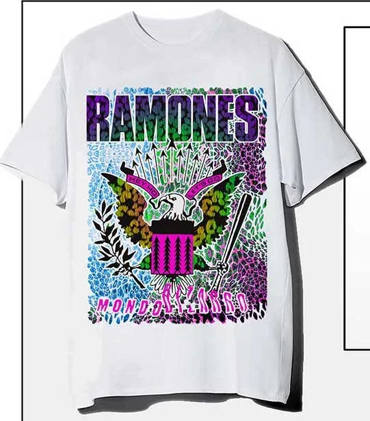 Ramones | Official Band T-Shirt | Animal Skin Elegant Classic Vintage