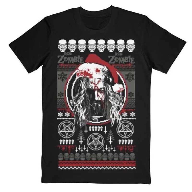 Rob Zombie | Official Band T-Shirt | Bloody Santa Fleece Fabric Down Fabric Feather Fabric Rob Zombie | Official Band T-Shirt | Bloody Santa Fleece Fabric Down Fabric Feather Fabric
