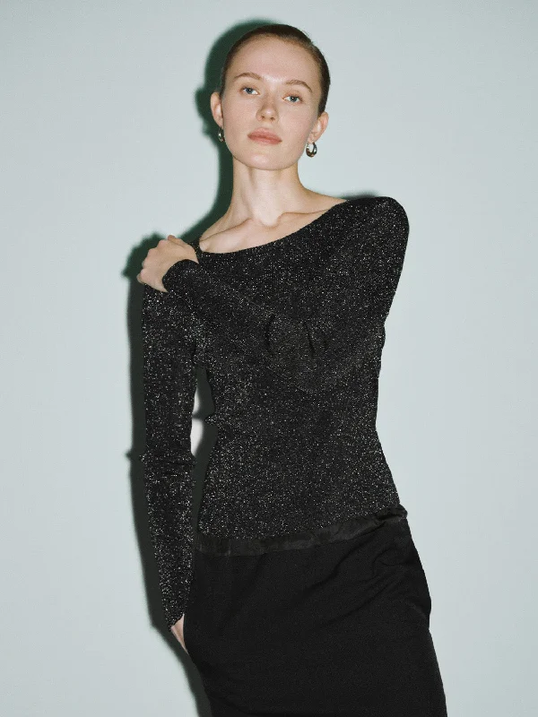 Skinny Crew Neck Knitted T-Shirt Rayon Fabric Velvet Fabric Corduroy Fabric