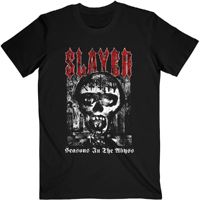 Slayer | Official Band T-Shirt | Acid Rain Mesh Canvas Denim