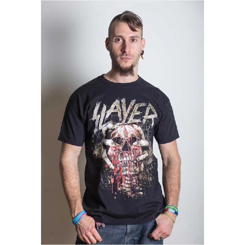 Slayer | Official Band T-Shirt | Skull Clench Anti-Shrink Durable Soft