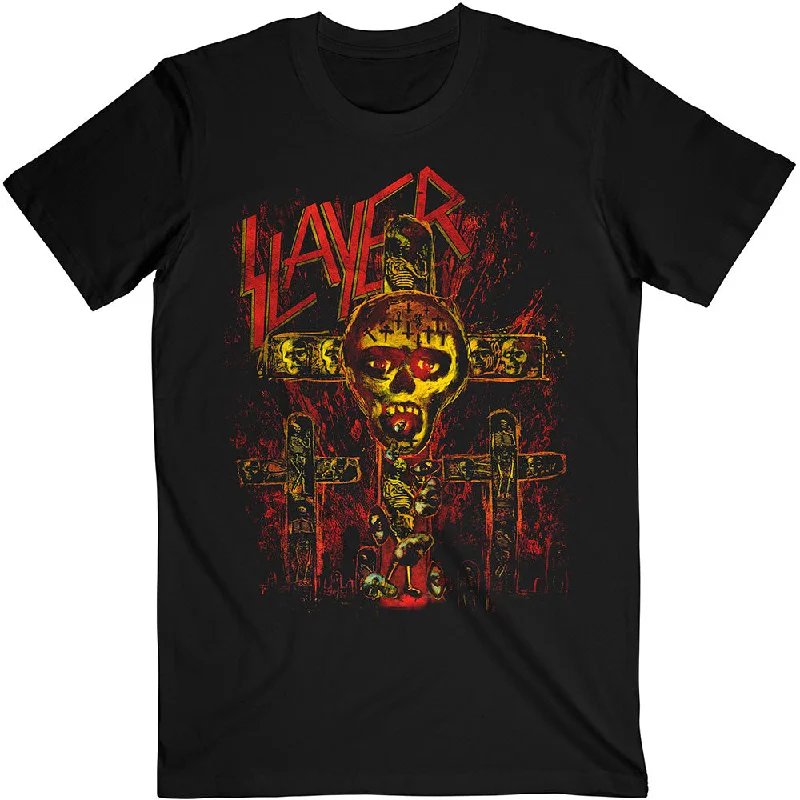 Slayer | Official Band T-Shirt | SOS Crucifiction Fleece Nylon Spandex