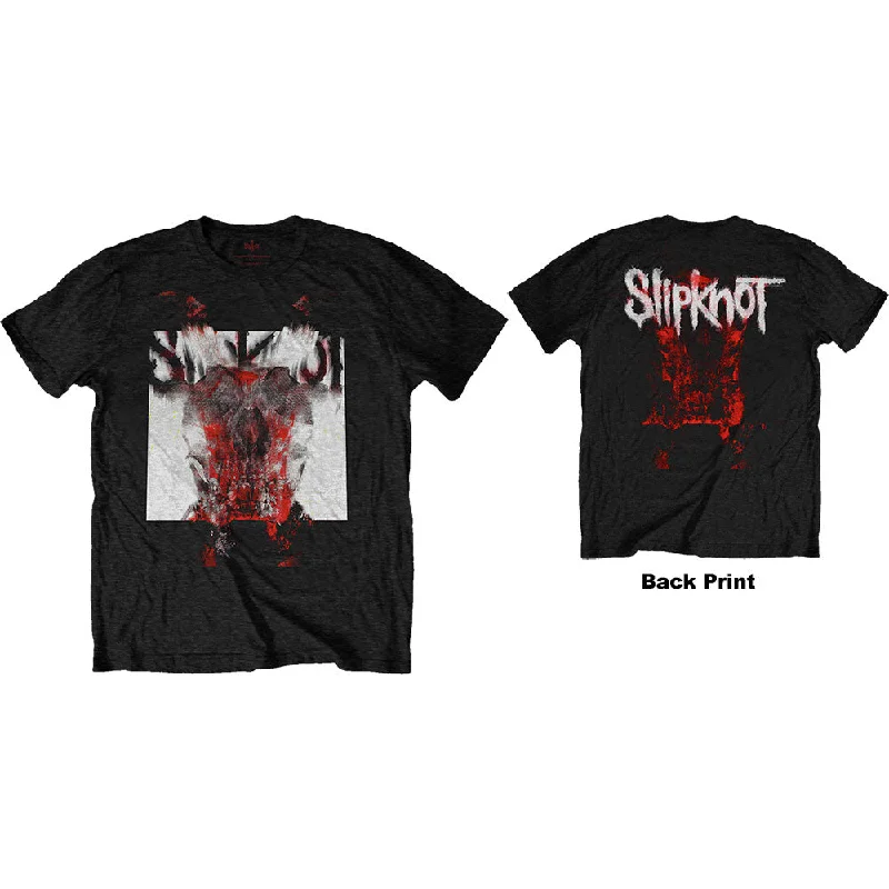 Slipknot | Official Band T-Shirt | Devil Single - Logo Blur (Back Print) Cotton Fabric Linen Fabric Terry Fabric Slipknot | Official Band T-Shirt | Devil Single - Logo Blur (Back Print) Cotton Fabric Linen Fabric Terry Fabric