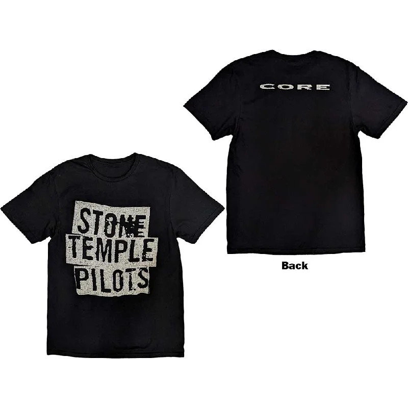 Stone Temple Pilots | Official Band T-Shirt | Core (Back Print) Knit Fabric Woven Fabric Fleece Fabric