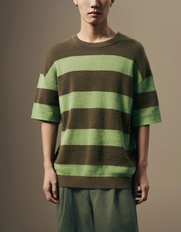 Green and Brown Striped