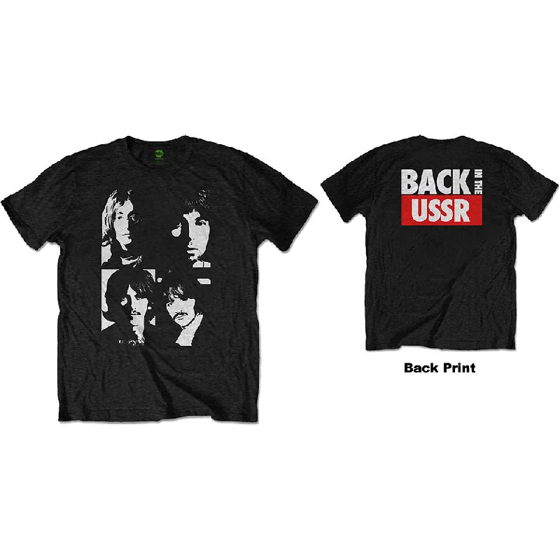 The Beatles | Official Band T-Shirt | Back in the USSR (Back Print) Oversized T-Shirt Spandex breathable