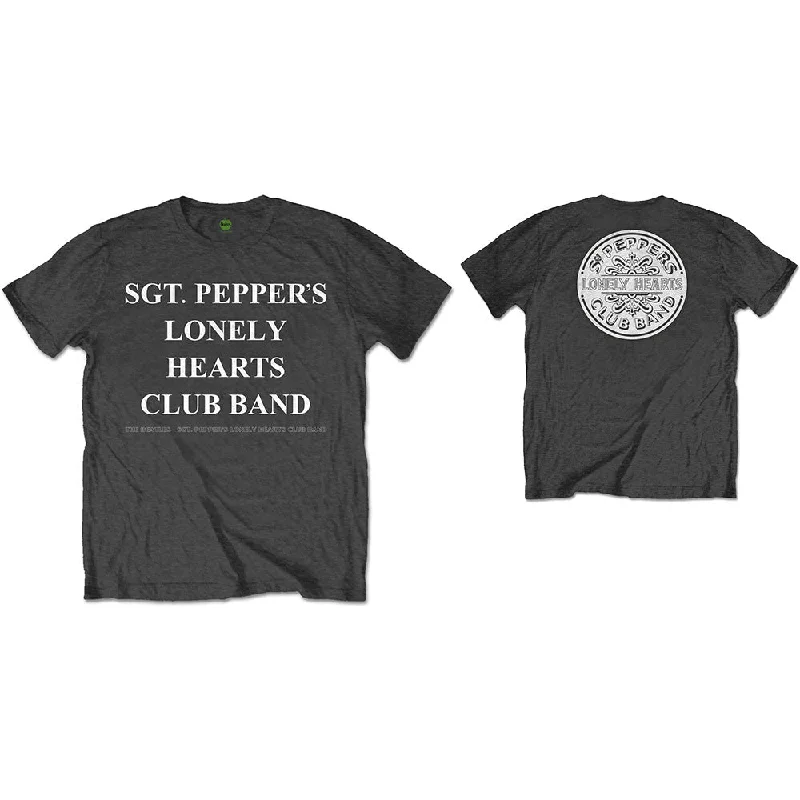 The Beatles | Official Band T-Shirt | SPLHCB with Drum (Back Print) Print Jacquard Patchwork The Beatles | Official Band T-Shirt | SPLHCB with Drum (Back Print) Print Jacquard Patchwork