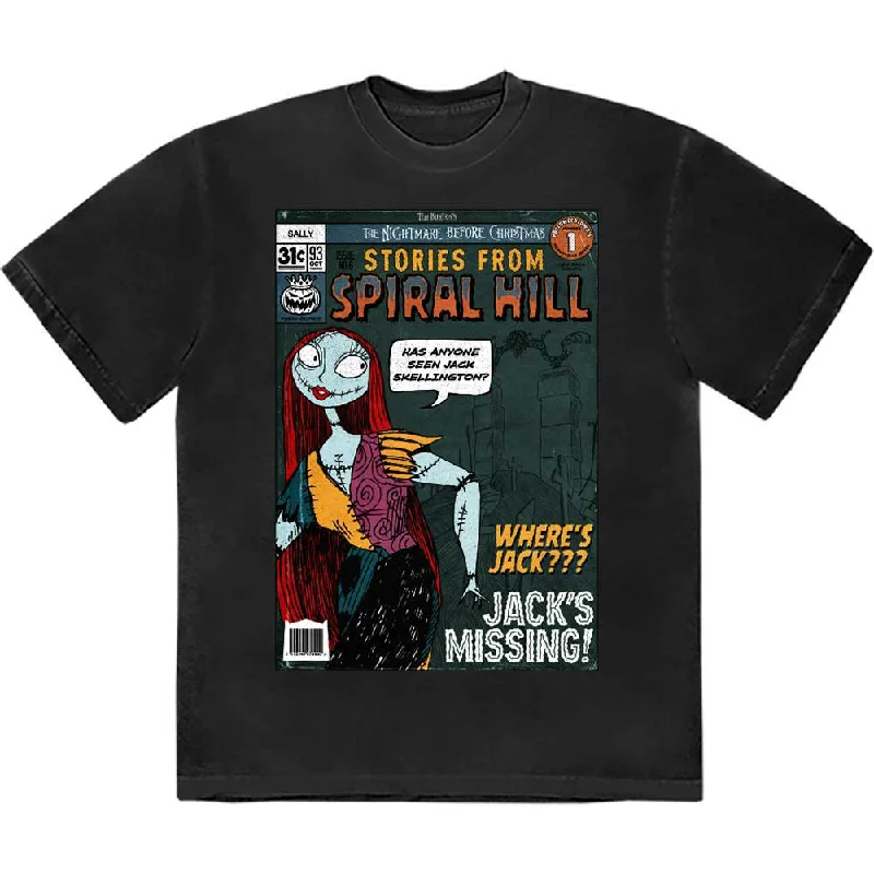 Disney | Official Band T-Shirt | The Nightmare Before Christmas Spiral Hill Sally Zippered Front Buttoned Front Snap Front