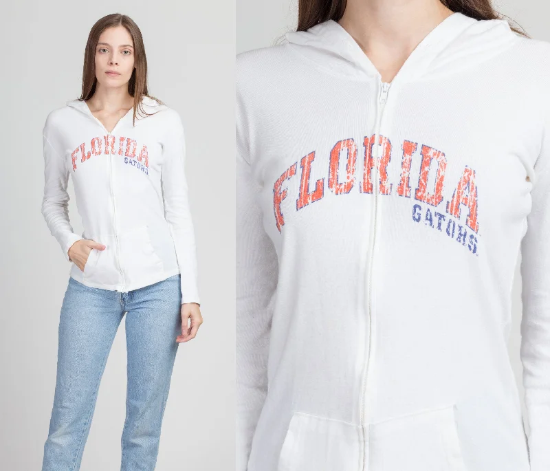 90s Florida Gators Zip Up Hoodie - Extra Small Hoodie with Snap Buttons Easy Quick