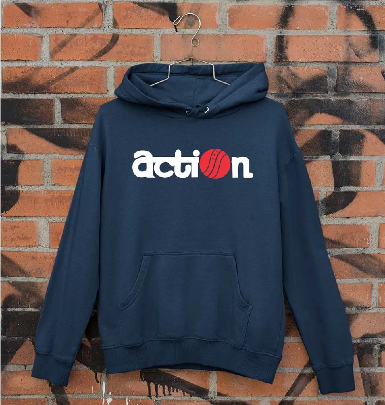 Action Unisex Hoodie for Men/Women Hoodie with Hem Elastic Stretchable Comfortable